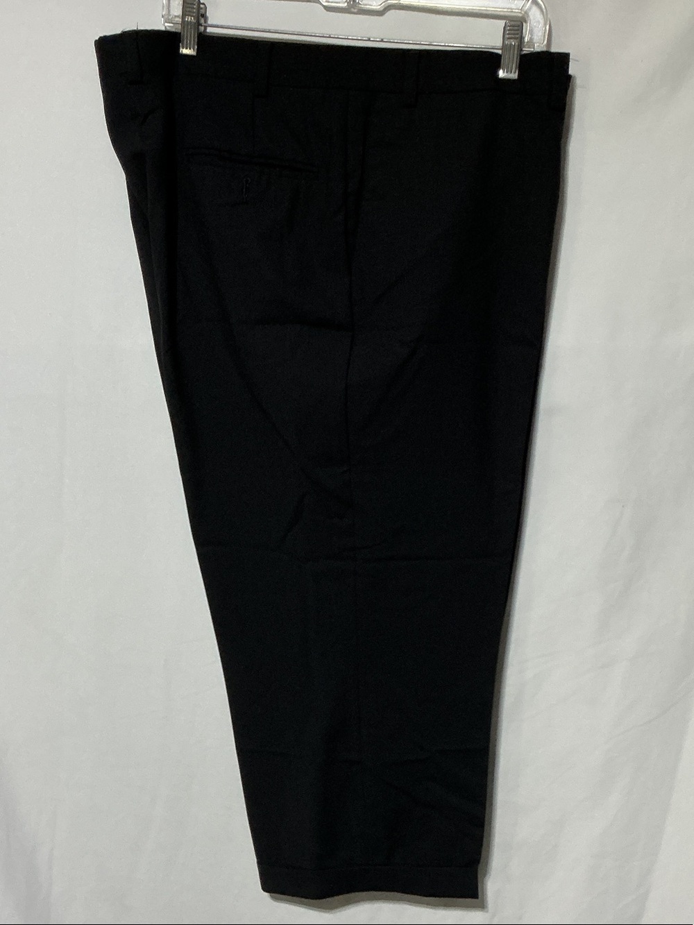 Jack Victor Montreal Men's Black Wool Dress Pants Flat Front Cuff Sz 42X22